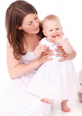 mother looking at baby