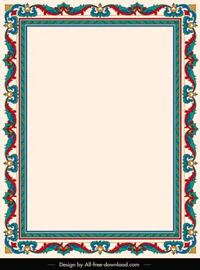 persian border template symmetric elegant curves