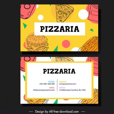 pizza restaurant business card template 