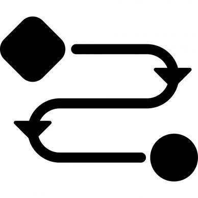 project diagram sign flat geometry arrows directional sketch