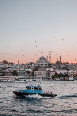 turkey scenery picture dynamic boat river view