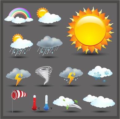 Weather Icon Set | Shiny Series / Dark