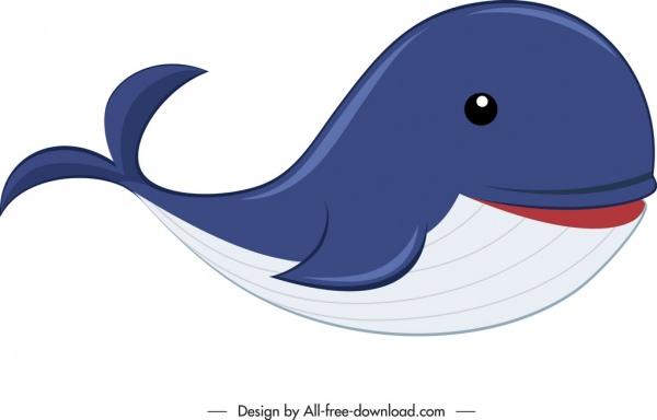 whale animal icon cute cartoon sketch