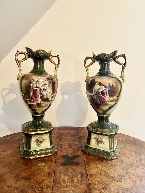 Antiques Atlas - Stunning Pair Of Large Antique Victorian Vases as1144a1605