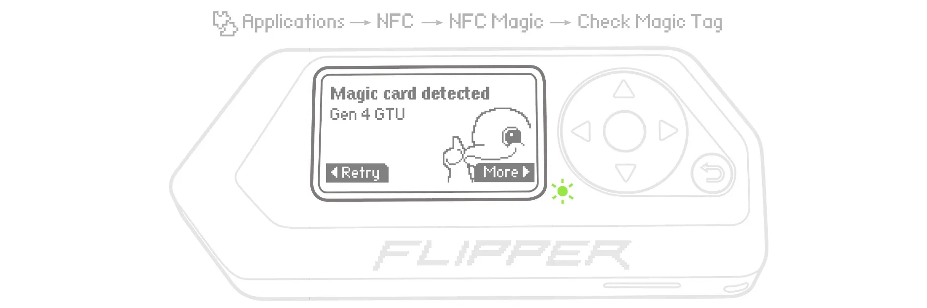 Your Flipper Zero will let you know if you have the magic card