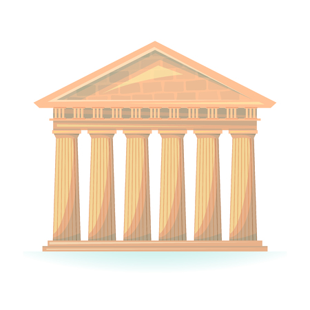 Illustration for Ancient Temple of Hermes vector illustration isolated on background - Royalty Free Image