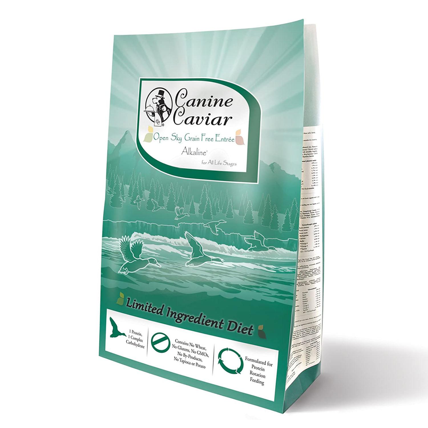 Canine Caviar Grain-Free Limited-Ingredient Alkaline Holistic Dry Dog Food - Open Sky with Duck & Quinoa