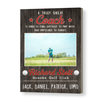 Personalized Golf Coach Photo Gift