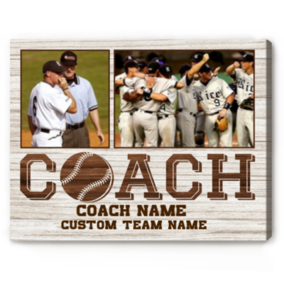 personalized baseball coach gifts baseball coach custom picture canvas baseball coach appreciation gift baseball end of season gift