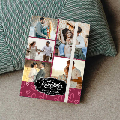 multi photo personalized valentine’s notebook first valentine’s gift for boyfriend custom love story journal couple memory keepsake gifts