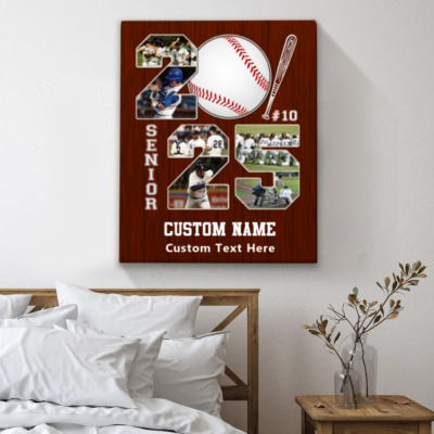 senior 2025 baseball photo collage canvas baseball senior night 2025 gifts personalized gift for baseball player grad baseball collage gifts