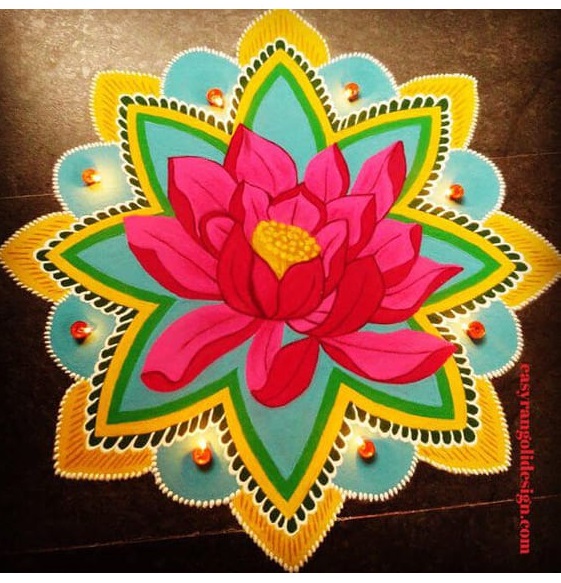 3D Rangoli Designs - Diwali Rangoli Design Ideas - Bewakoof Blog