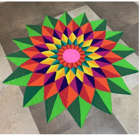 Geometric Rangoli Designs - Diwali Rangoli Design Ideas - Bewakoof Blog