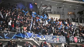 Les supporters du Paris FC lors du match face à Laval (1-0, L2), le 4 octobre 2024