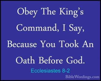 Ecclesiastes 8 - Holy Bible English - BibleWordings.com