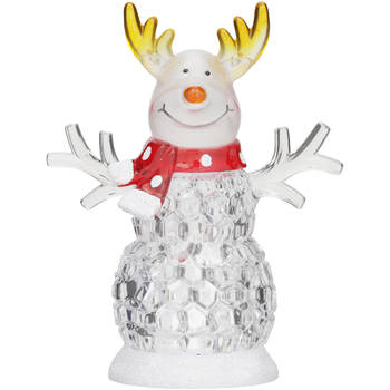 Kerstfiguur met kleur LED 11cm 4 assorti