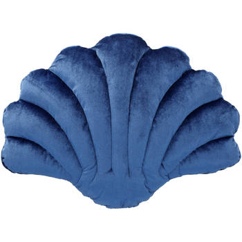 Blokker Sierkussen Shell - 45x45 cm - Blauw