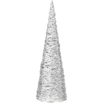 Blokker Kerst Decoratiekegel 20 LED - zilver