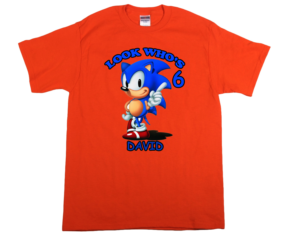 Sonic Birthday Shirt With Cricut