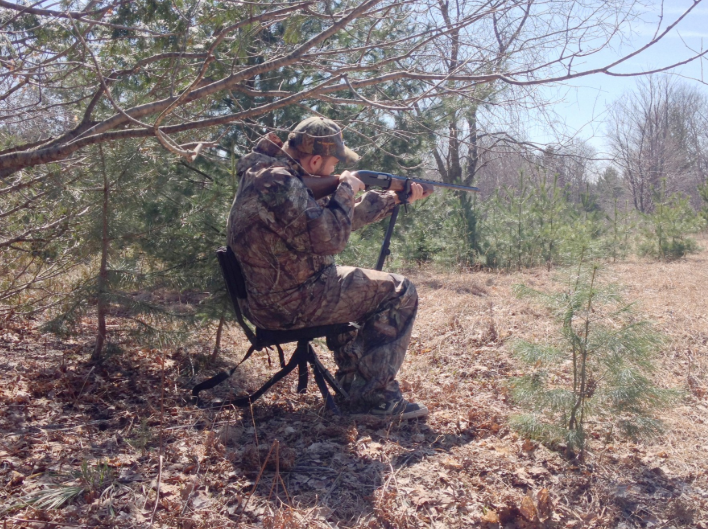 Shooting Chair Bench 360 Rotate Ground Hunting Blind Rifle Rest Target ...