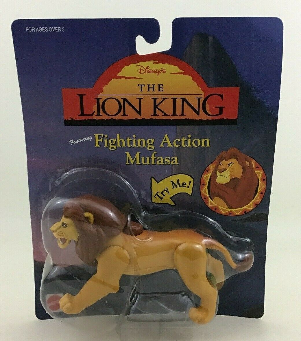 Fighting Action Mufasa The Lion King Disney Mattel Vintage 90s Figure ...