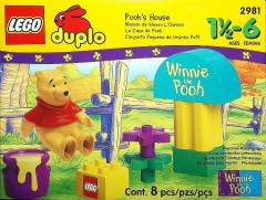 <h1>Pooh and his Honeypot</h1><div class='tags floatleft'><a href='/sets/2981-1/Pooh-and-his-Honeypot'>2981-1</a> <a href='/sets/theme-Duplo'>Duplo</a> <a class='subtheme' href='/sets/subtheme-Winnie-the-Pooh'>Winnie the Pooh</a> <a class='year' href='/sets/theme-Duplo/year-1999'>1999</a> </div><div class='floatright'>©1999 LEGO Group</div>