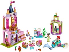 <h1>Ariel, Aurora, and Tiana's Royal Celebration</h1><div class='tags floatleft'><a href='/sets/41162-1/Ariel-Aurora-and-Tiana-s-Royal-Celebration'>41162-1</a> <a href='/sets/theme-Disney'>Disney</a> <a class='subtheme' href='/sets/subtheme-Disney-Princess'>Disney Princess</a> <a class='year' href='/sets/theme-Disney/year-2019'>2019</a> </div><div class='floatright'>©2019 LEGO Group</div>