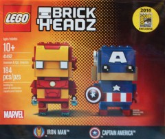 <h1>Iron Man & Captain America</h1><div class='tags floatleft'><a href='/sets/41492-1/Iron-Man-Captain-America'>41492-1</a> <a href='/sets/theme-BrickHeadz'>BrickHeadz</a> <a class='subtheme' href='/sets/subtheme-Marvel-Super-Heroes'>Marvel Super Heroes</a> <a class='year' href='/sets/theme-BrickHeadz/year-2016'>2016</a> </div><div class='floatright'>©2016 LEGO Group</div>