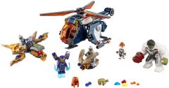 <h1>Avengers Hulk Helicopter Rescue</h1><div class='tags floatleft'><a href='/sets/76144-1/Avengers-Hulk-Helicopter-Rescue'>76144-1</a> <a href='/sets/theme-Marvel-Super-Heroes'>Marvel Super Heroes</a> <a class='subtheme' href='/sets/subtheme-Avengers-Endgame'>Avengers: Endgame</a> <a class='year' href='/sets/theme-Marvel-Super-Heroes/year-2019'>2019</a> </div><div class='floatright'>©2019 LEGO Group</div>