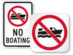 No Boat Signs