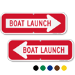 Boat Launch Directional Arrow Sign