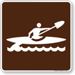 Kayak Symbol Sign For Campsite