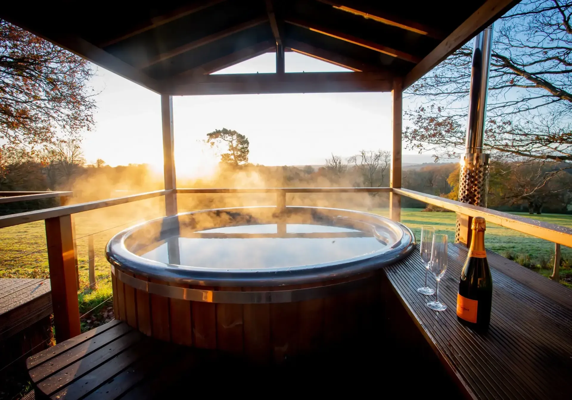 Glamping with hot tubs