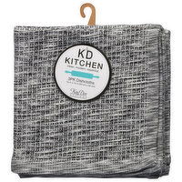 KD Kitchen Dishcloths, Onyx, 3 Pack, 3 Each