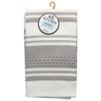 KD Kitchen Tea Towel, Textured, Graphite, 1 Each