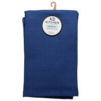 KD Kitchen Towel, Waffle Terry, True Blue, 1 Each