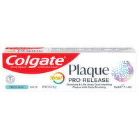 Colgate Dissolve and lift away gum harming plaque with daily brushing using Colgate Total Plaque Pro Release Fresh Mint Toothpaste. The minty toothpaste formula helps interfere with the harmful effects of plaque. - 3 Ounce 