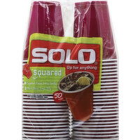 Solo Plastic Cups, Squared, 18 Ounce - 50 Each 