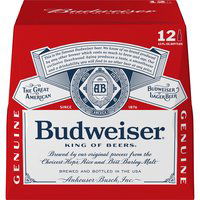 Budweiser Beer, Bottles (Pack of 12), 144 Ounce