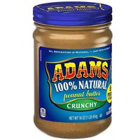 Adams Peanut Butter, Crunchy, 16 Ounce