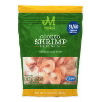 Maika`i Shrimp, 31/40 Cooked, Peeled, Tail-On, 2 Pound