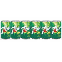 7-Up Mini Soda, Cans (Pack of 6), 7.5 Ounce