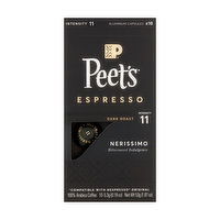 Peet's Dark Roast Nerissimo Espresso Coffee Capsules, 10 Each