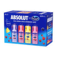 Absolut Ocean Spray Asorted Vodka Cranberry Juice Cocktails (8-pack), 355 Millilitre