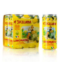 A'Siciliana Limonata Soda (4-pack), 330 Millilitre