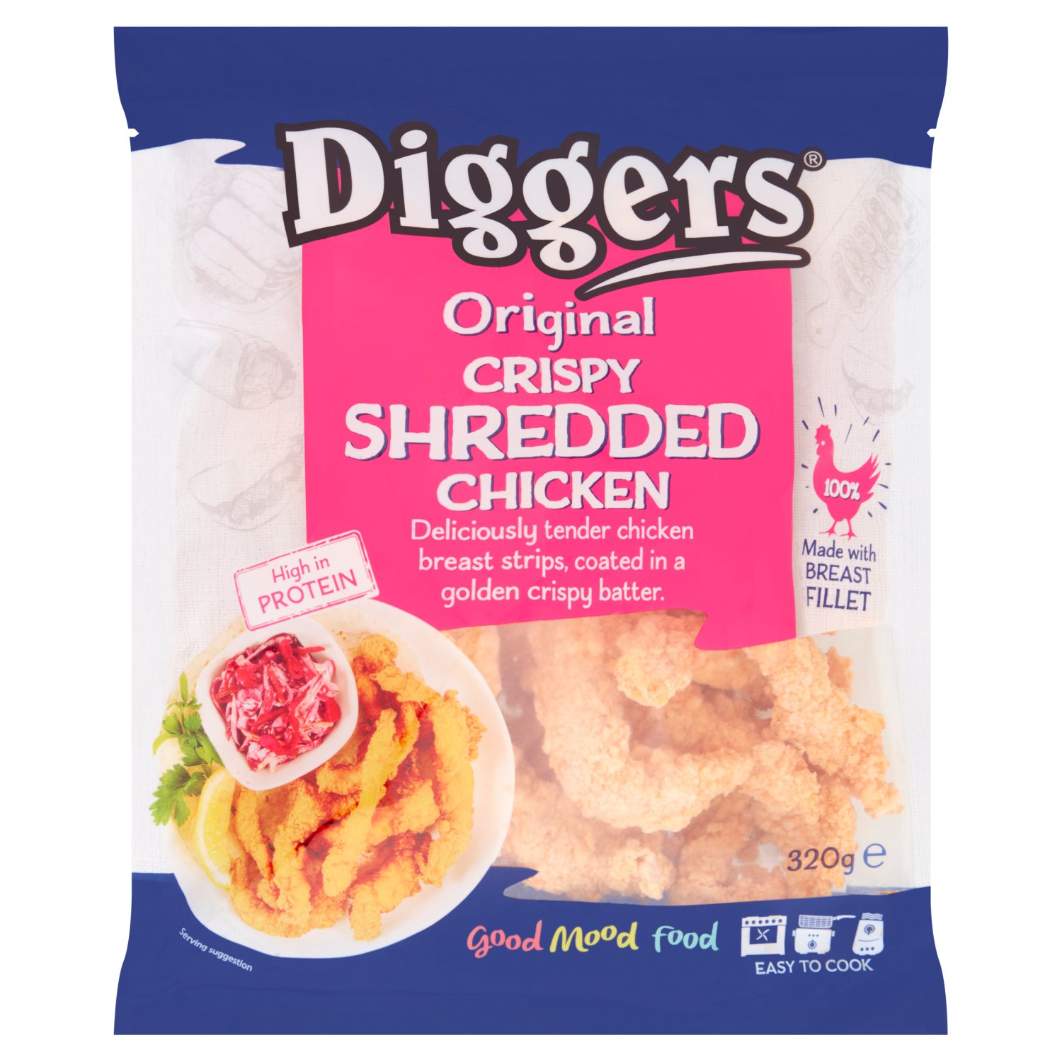 Diggers Crispy Shredded Chicken (320 g)