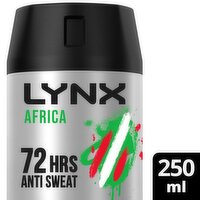 Lynx Africa 72 hour Antiperspirant Deodorant (250 ml)