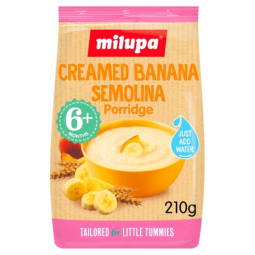 Milupa Banana Semolina Multigrain Porridge 6+ Months (210 g)