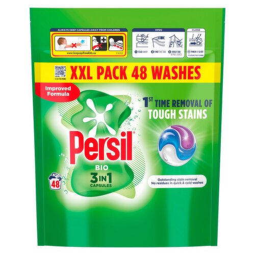 Persil Bio 3in1 Capsules 48 Wash XXL Pack (48 Piece)