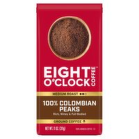 Eight O'Clock Coffee 100% Colombian Peaks Medium Roast Ground Coffee, 11 oz